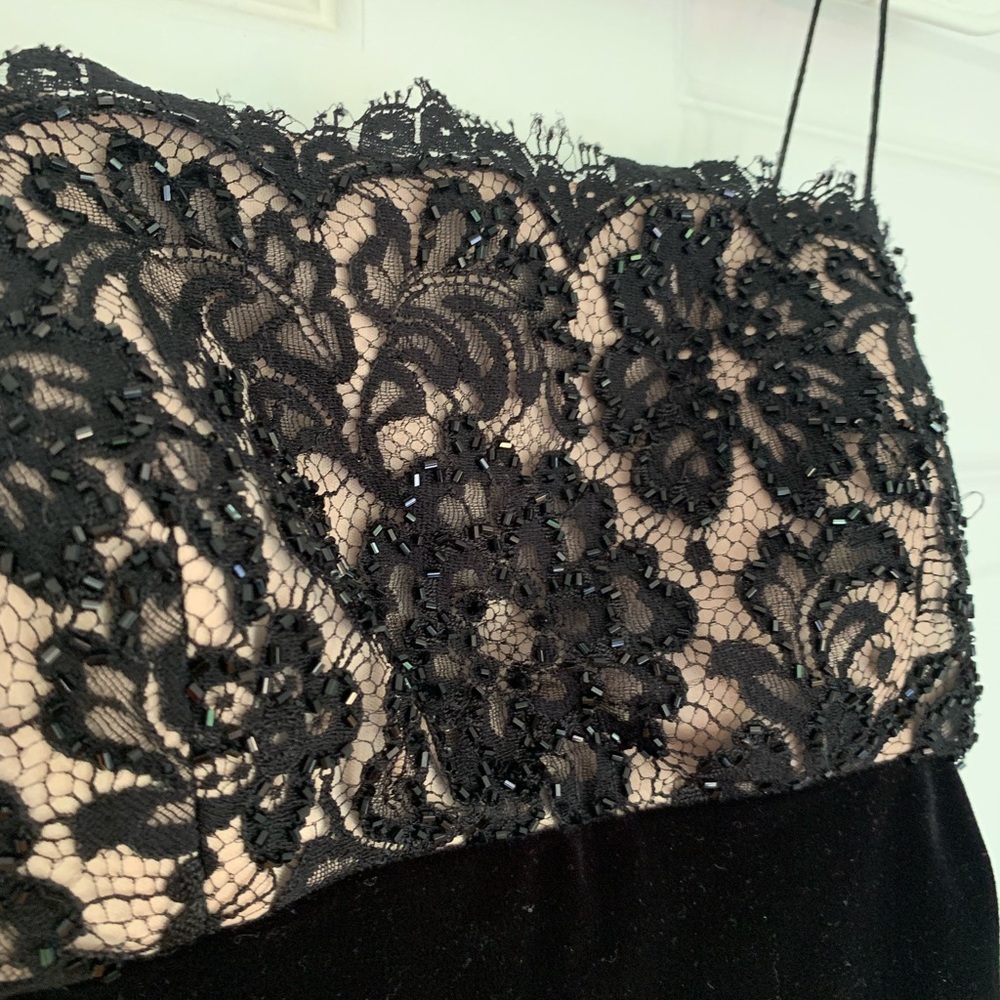 JS Boutique Black Velvet Evening Gown